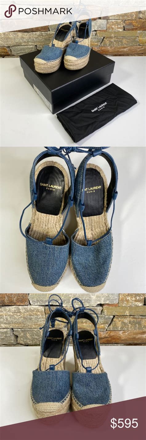 ysl espadrille|YSL espadrilles denim.